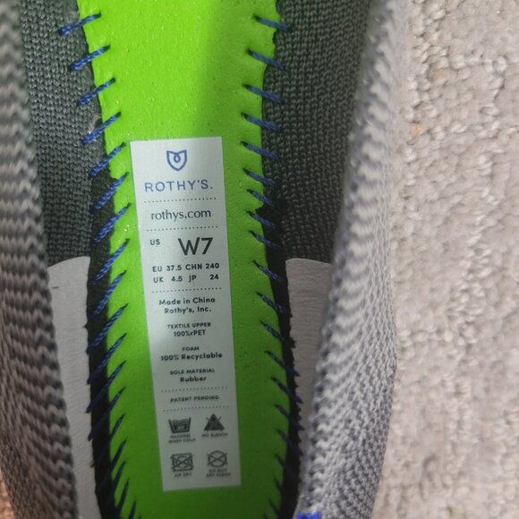 Rothy’s The Flat Charcoal Gray Slip On Ballet Flats Shoes Women's Size 7, 10 - Picture 10 of 11